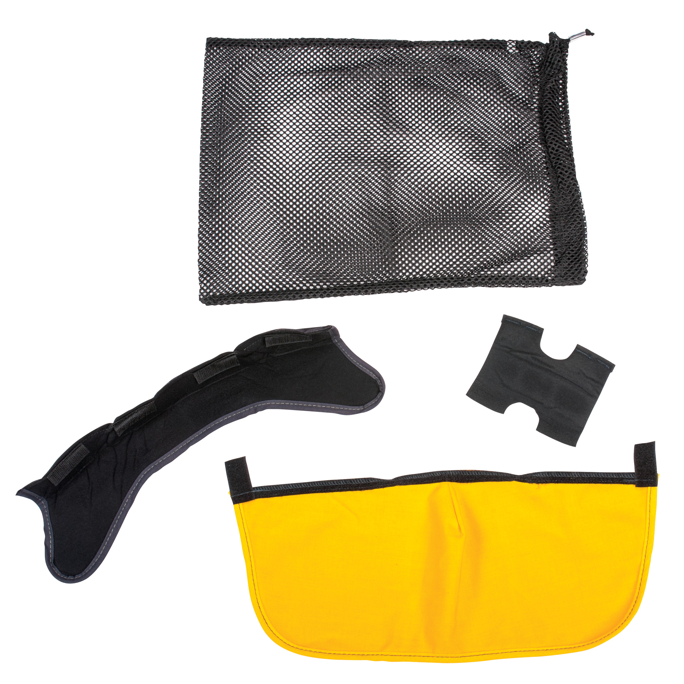 Soft Goods Kit: Standard Liner, Yellow Nomex Ear Lap Ratchet Pad, Velcro Tabs, Mesh Laundering Bag for all Cairns Helmets, except N5A, N6a, 880 and 1010/1044 Manufactured before Nov. 1, 2015.